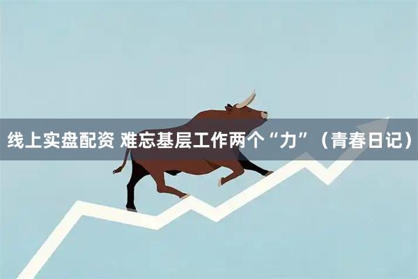 线上实盘配资 难忘基层工作两个“力”（青春日记）